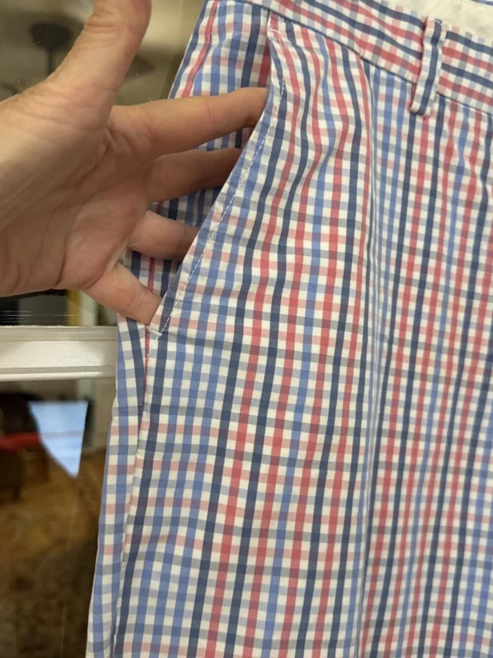 Vineyard Vines Pants Men's 30x32 sailing fun breaker Chino plaid check blue golf